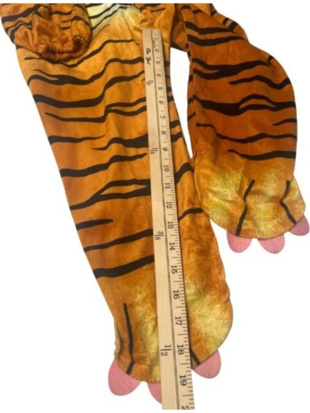 Lil Tiger Plush Jumpsuit Costume With Hood & Mitts - Size XL (4-6 Years)